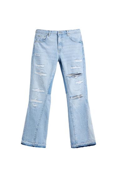 RIPPED PATCHWORK JEANS