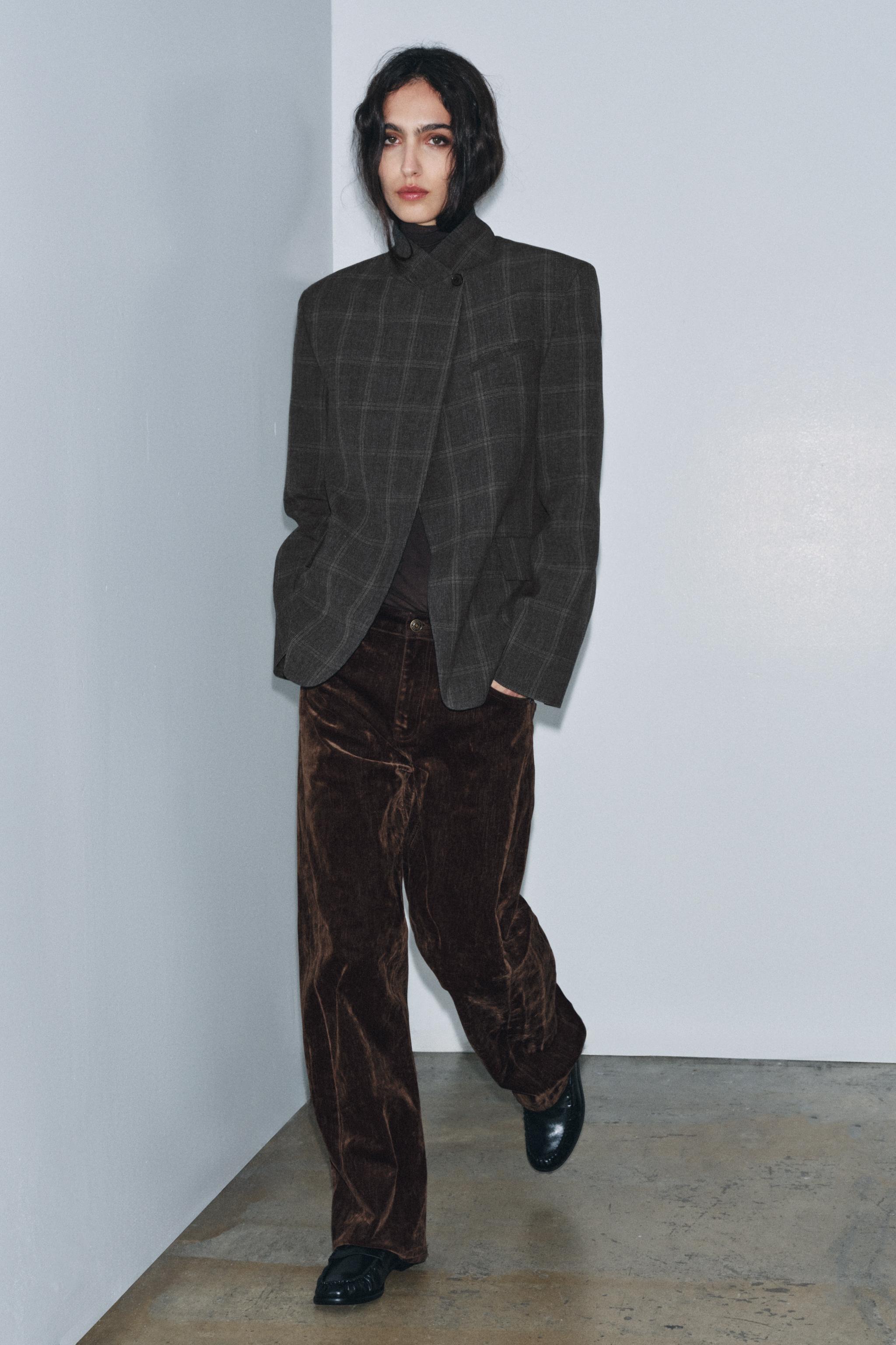 PLAID BLAZER ZW COLLECTION LIMITED EDITION