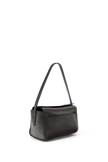 Zara LIMITED EDITION MINI LEATHER HANDBAG - Gray