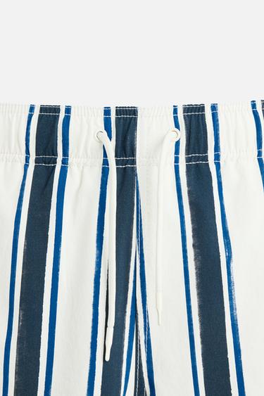 MAILLOT DE BAIN MOYEN RAYURES - Écru / Bleu de Zara - Image 8