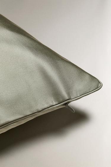 SATEEN CUSHION COVER - Green / Blue by Zara - Image 3