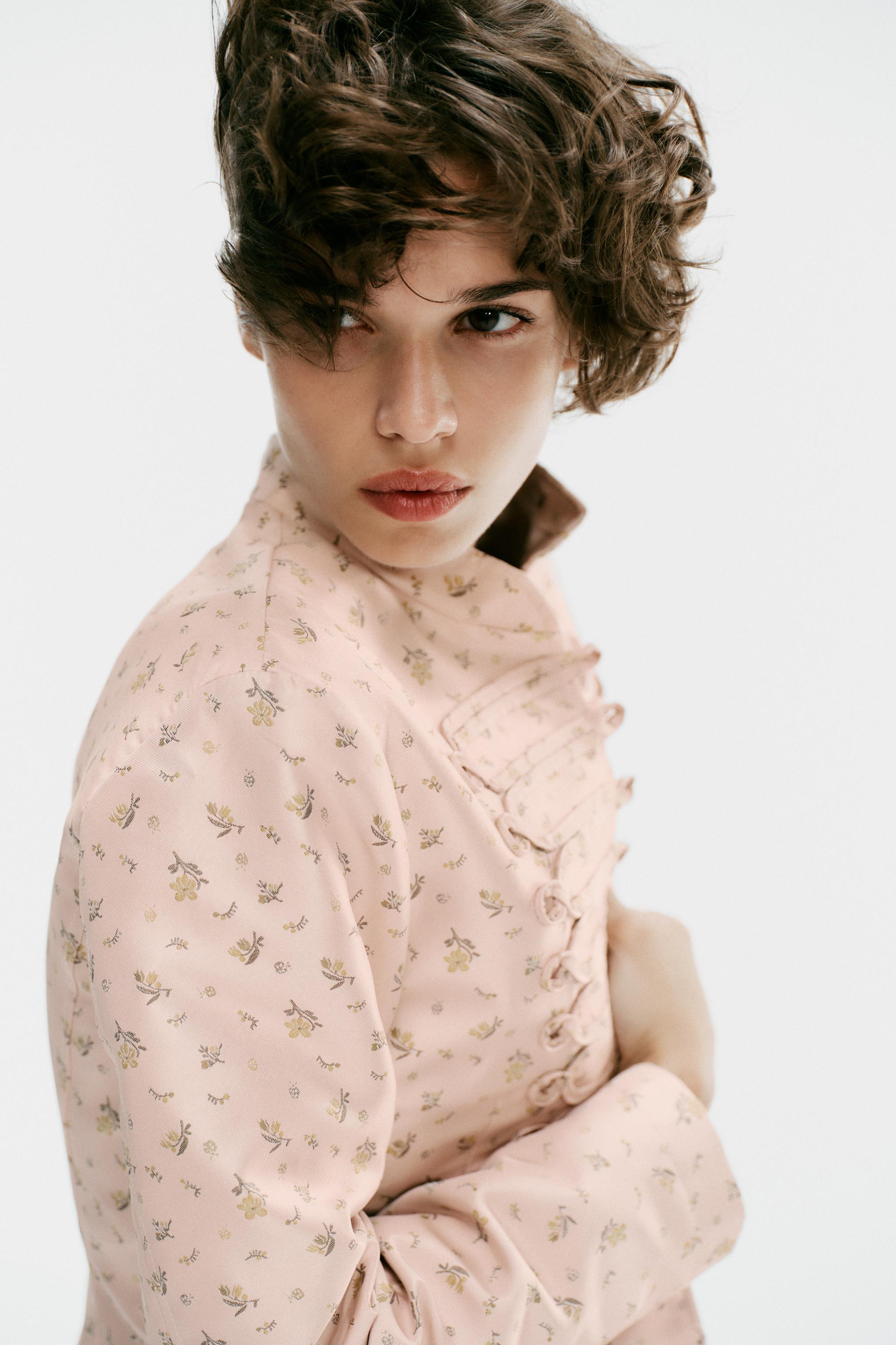 FLORAL PRINT TAILORED BLAZER