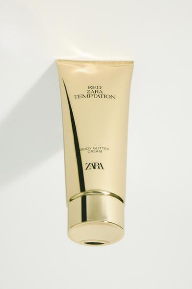 RED ZARA TEMPTATION BODY GLITTER CREAM 100ML (3.4 FL. OZ). - TINTED LEATHER by Zara