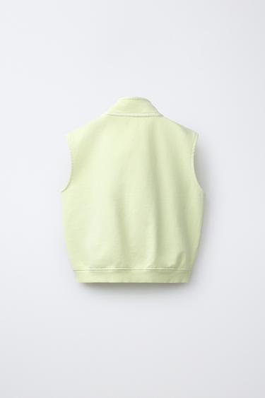 SWEATSHIRT GILET - Lime by Zara - Image 1