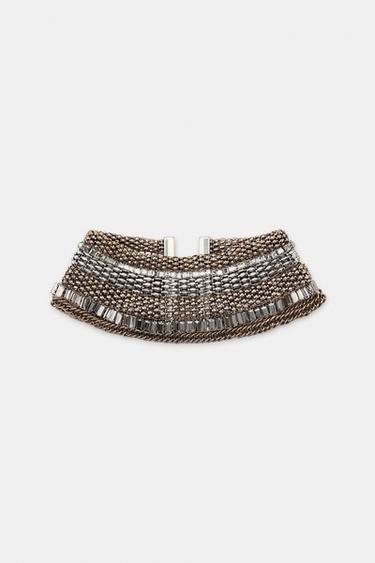 CHOKER LEPOKOA KATEAREKIN ETA BITXIEKIN - Urre / Zilar kolorea, Zara-rena
