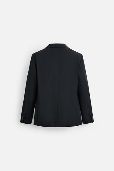 BLAZER COSTUME AVEC LAINE - Bleu marine de Zara - Image 7