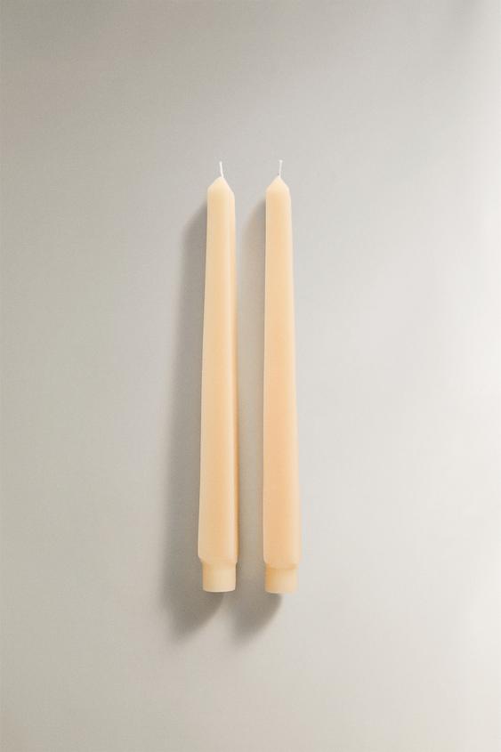 CONJUNTO DE VELAS DECORATIVAS QUADRADAS (CONJUNTO DE 2) - Branco-marfim da Zara - Imagem 0