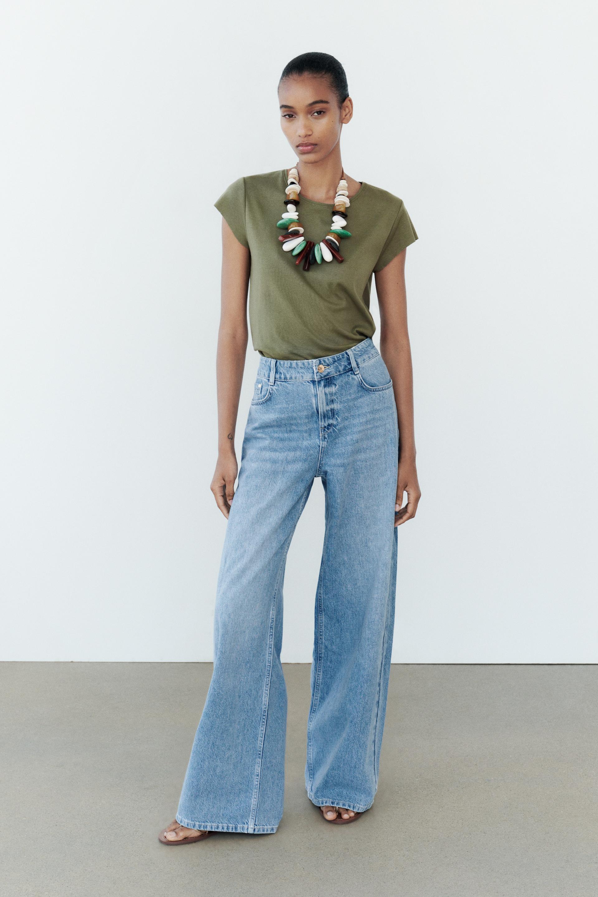 Z1975 MIDRISE LONGLENGTH WIDELEG JEANS Midblue ZARA India