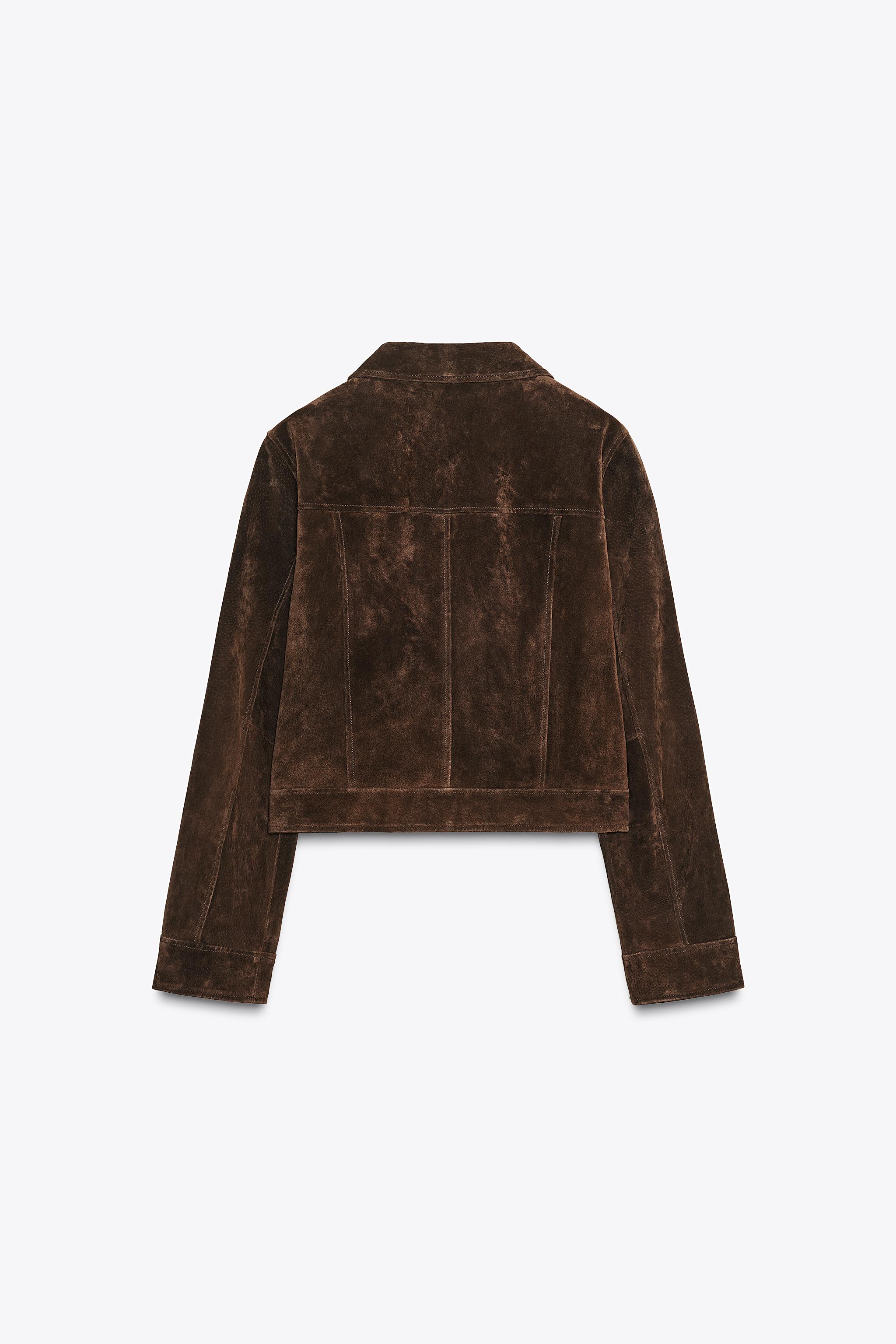 【えま】ZARA ダークブラウン ショートジャケット えま様専用】ZARA ダークブラウン ショートジャケット