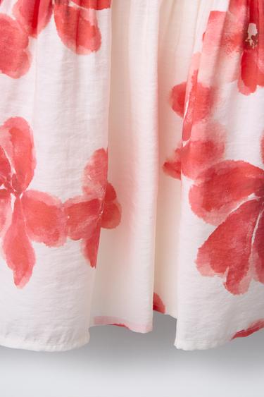 ROBE FLEUR AQUARELLE - Rouge de Zara - Image 3