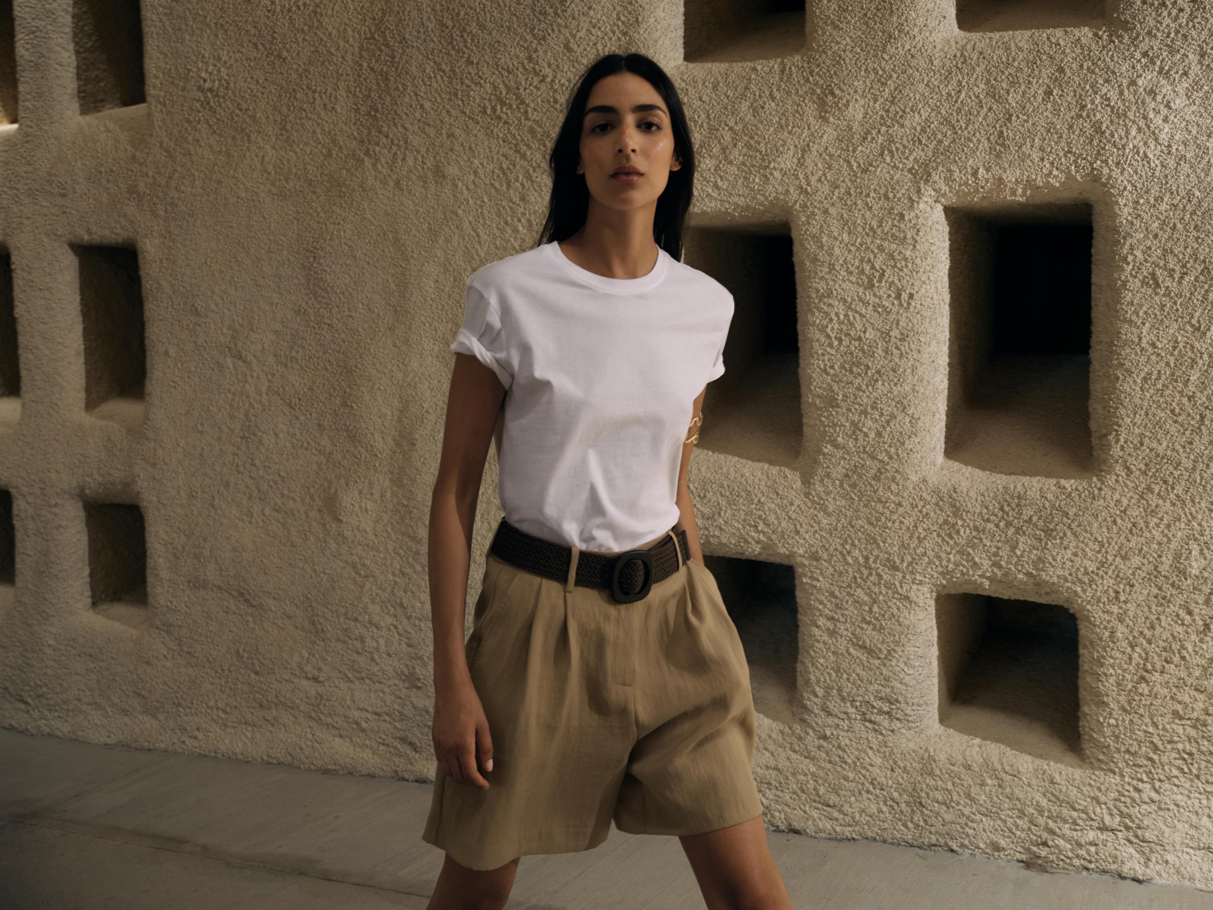 ZARA フロッキー加工バミューダパンツ バミューダ＆ひざ丈ショートパンツ - レディース | ZARA 日本