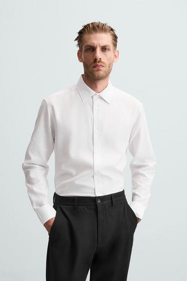 EASY CARE TEXTURED SHIRT - White by Zara