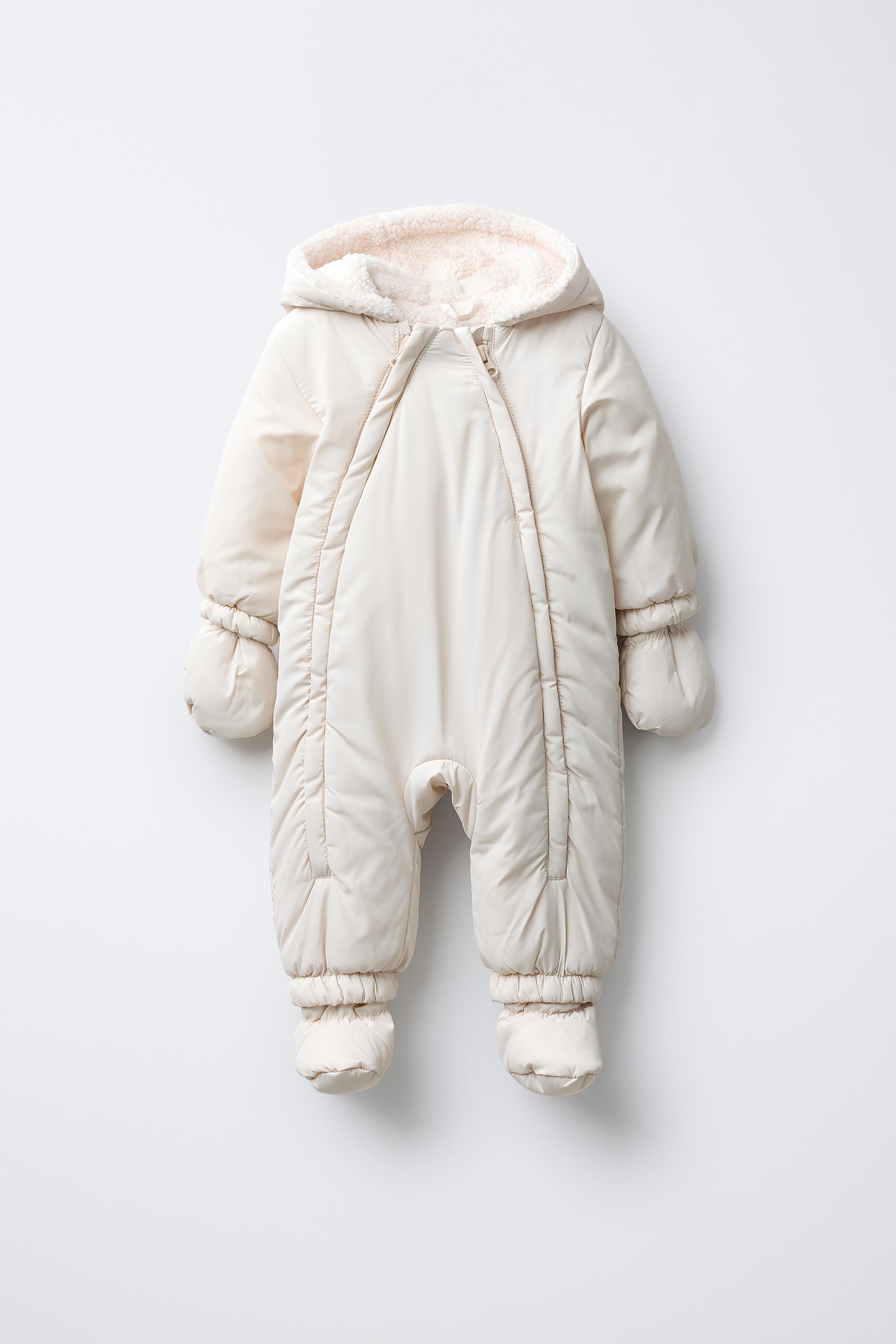 NYLON ROMPER WITH DETACHABLE MITTENS AND BOOTIES