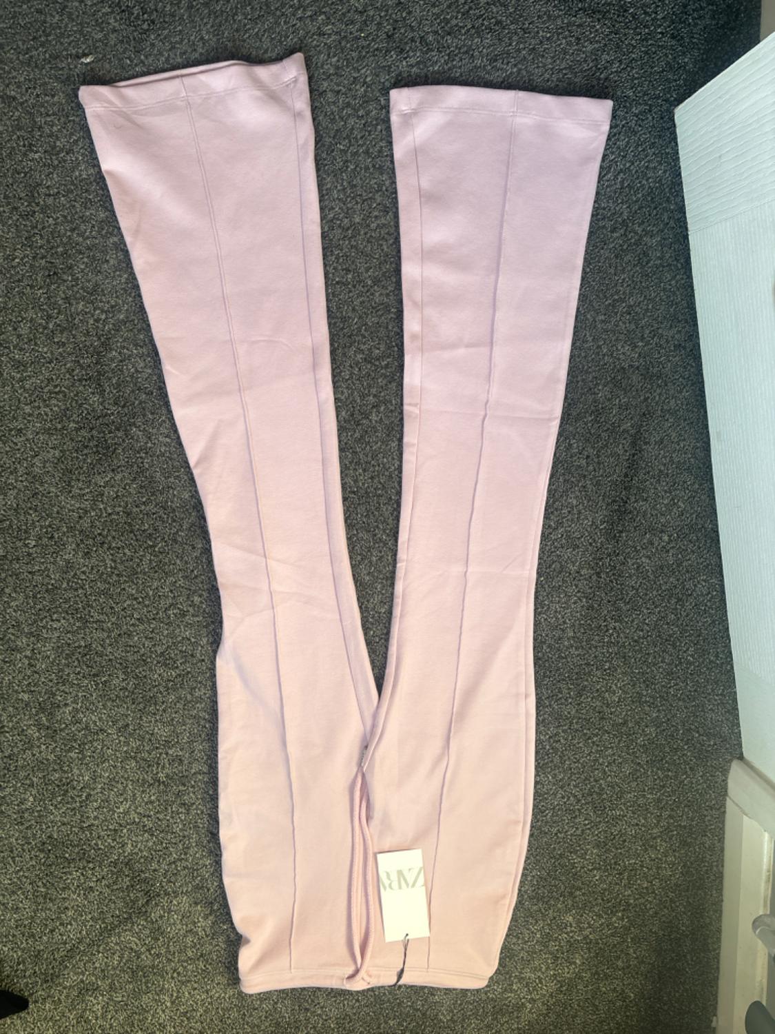 STITCHED INTERLOCK BELL BOTTOM TROUSERS