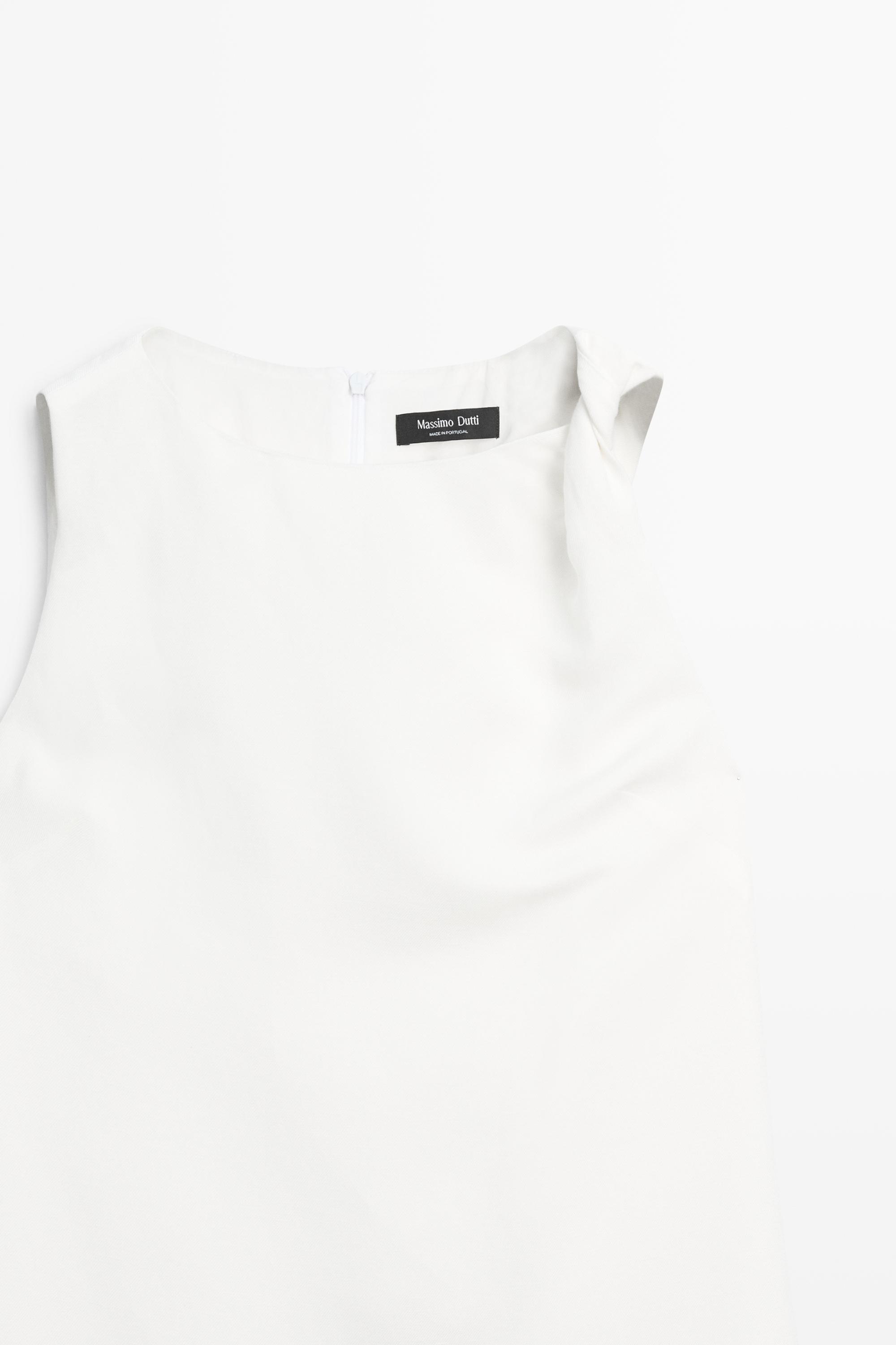 Mini dress with knotted strap detail