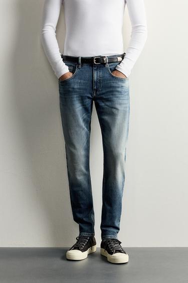 SKINNY FIT JEANS - Mid-blue by Zara
