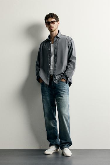 WASHED RELAXED FIT SHIRT - Charcoal by Zara - Image 0