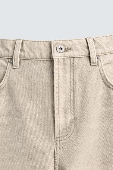 PRINTED STRAIGHT-LEG JEANS - Ecru by Zara - Image 8