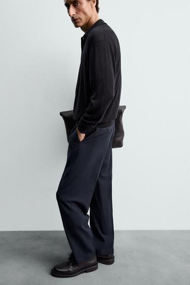 100% WOOL SUIT TROUSERS - Navy blue by Zara - Image 5