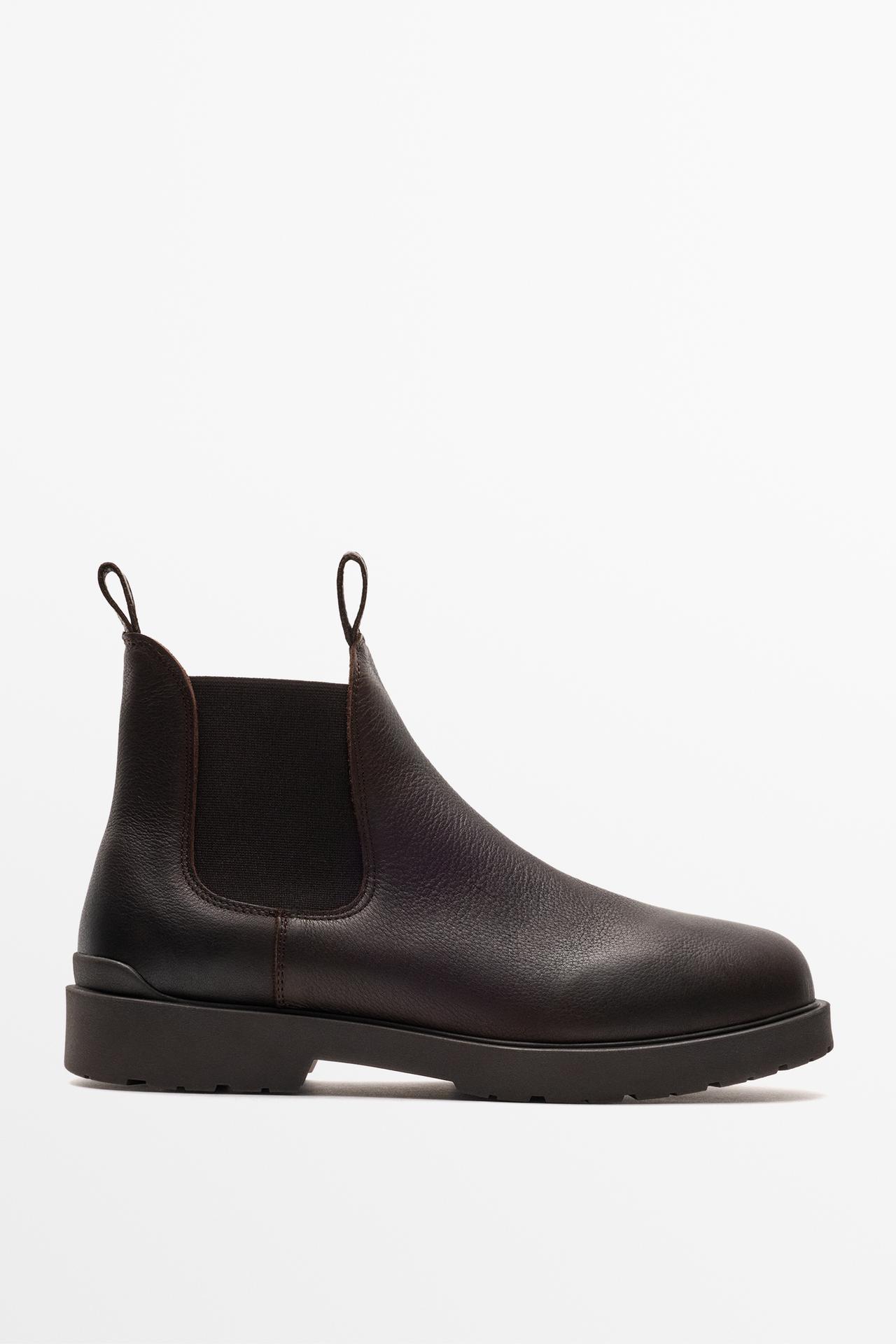 Oiled leather chelsea boots — Brown