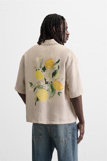 PRINTED TEXTURED SHIRT - Beige by Zara - Image 2
