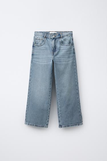 JEANS WIDE LEG - Azul de Zara