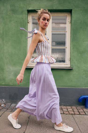 LAYERED MIDI SKIRT - Mauve by Zara