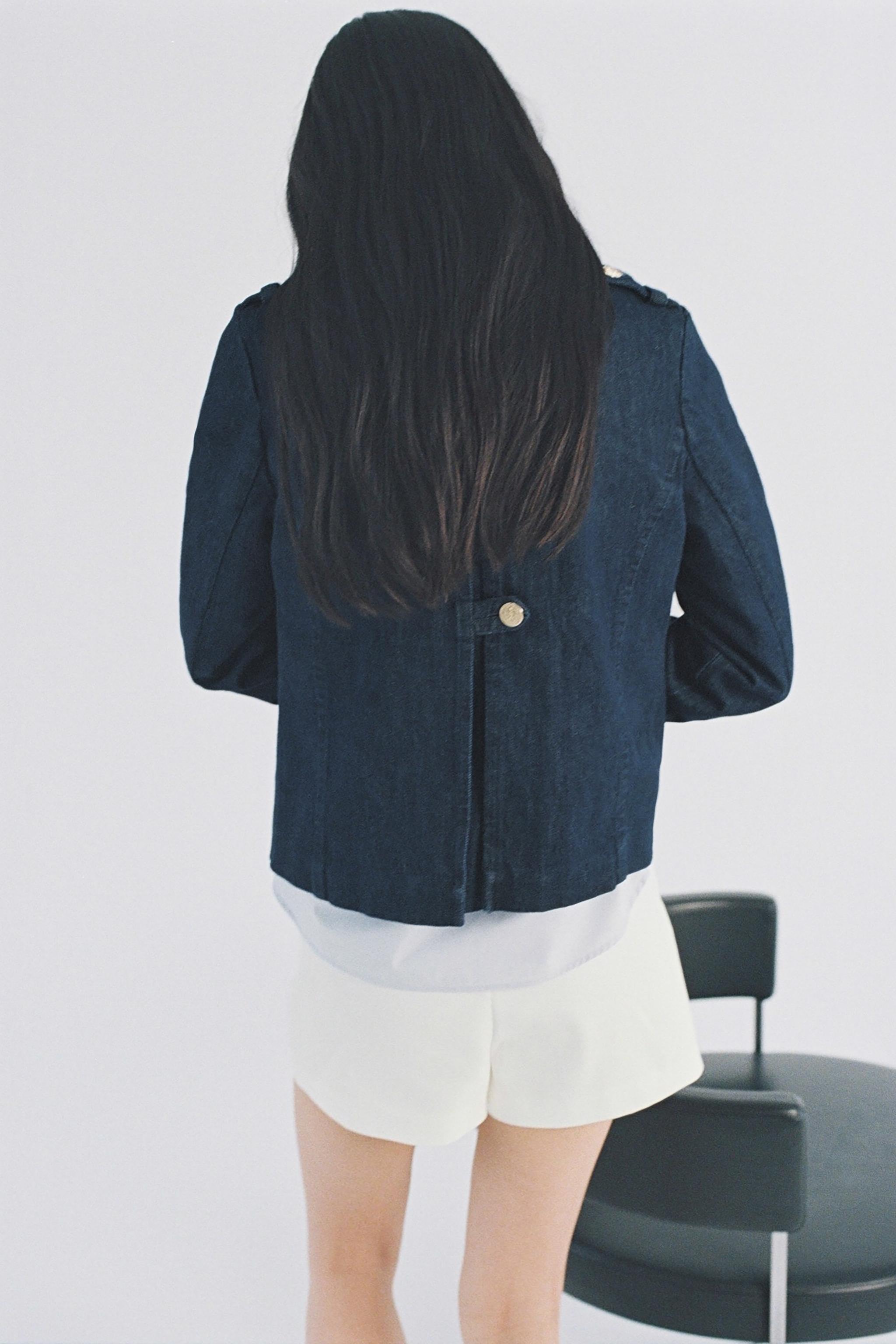 デニム ダブルブレストジャケット - ブルー | ZARA Japan / 日本