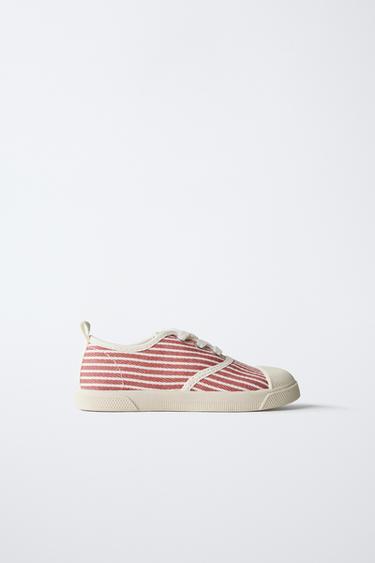 BAMBA RAYAS ALGODÓN - Rojo de Zara