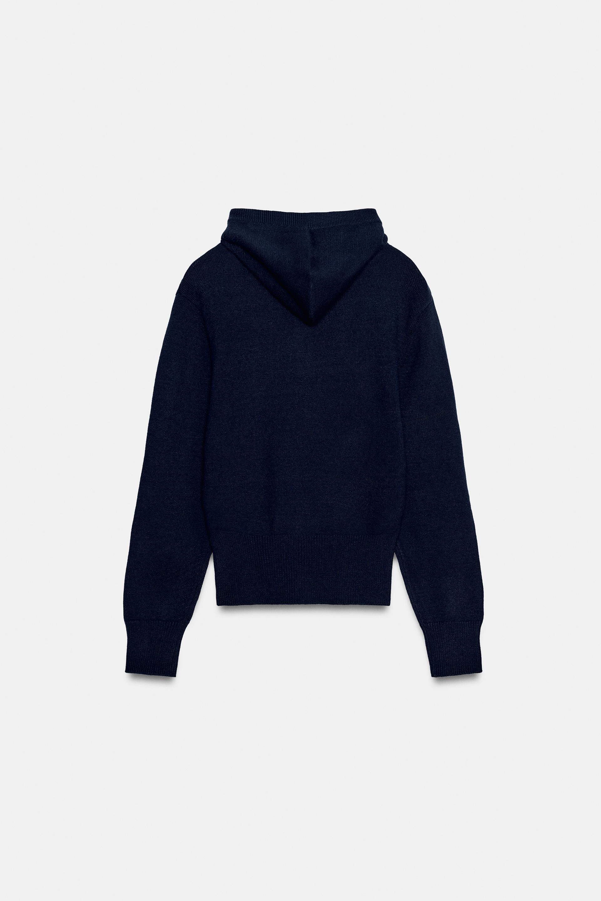 HOODED KNIT SWEATER thumbnail 7