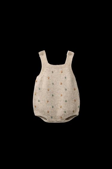 BOBBLE KNIT JUMPSUIT - Light beige by Zara - Image 0