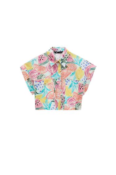 PRINTED POPLIN SHIRT