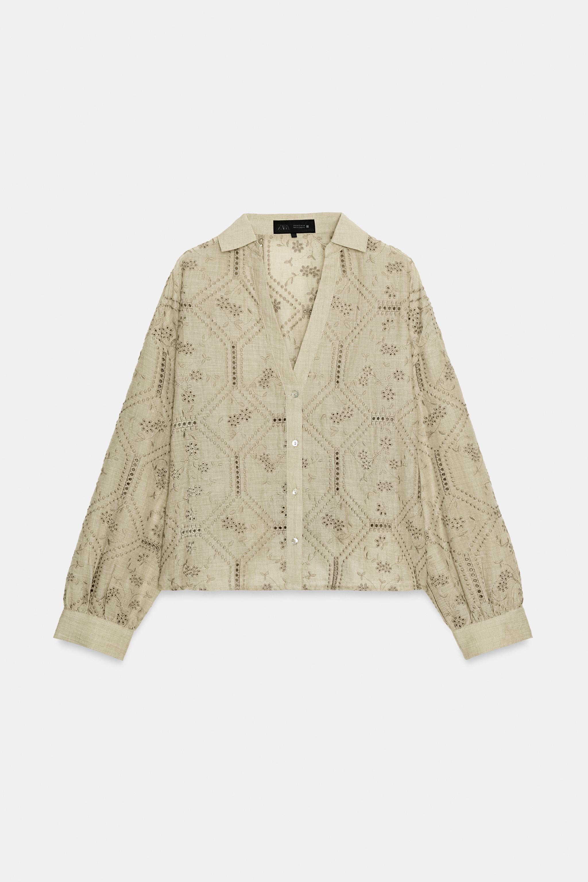 CHEMISE BRODÉE PERFORÉE