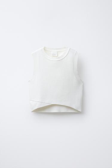 Zara KNIT TOP - White