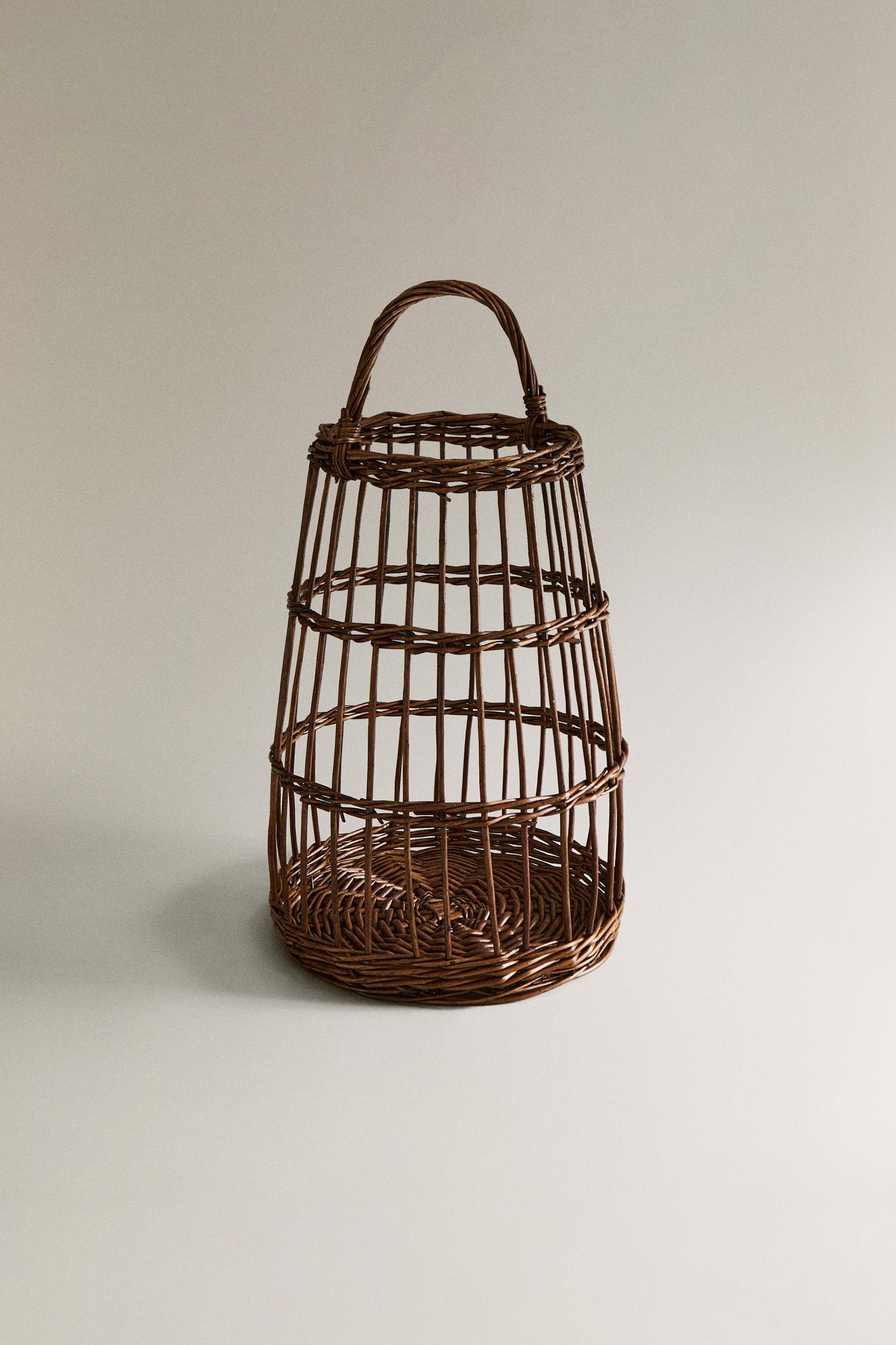 TALL RATTAN BASKET - Dark brown | ZARA United States TALL RATTAN BASKET - Dark brown | ZARA United States