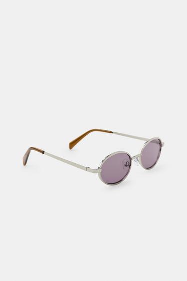 OVAL METAL SUNGLASSES - Silver by Zara - Image 3
