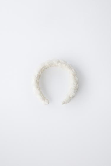 SERRE-TÊTE À FLEURS - Écru de Zara - Image 1