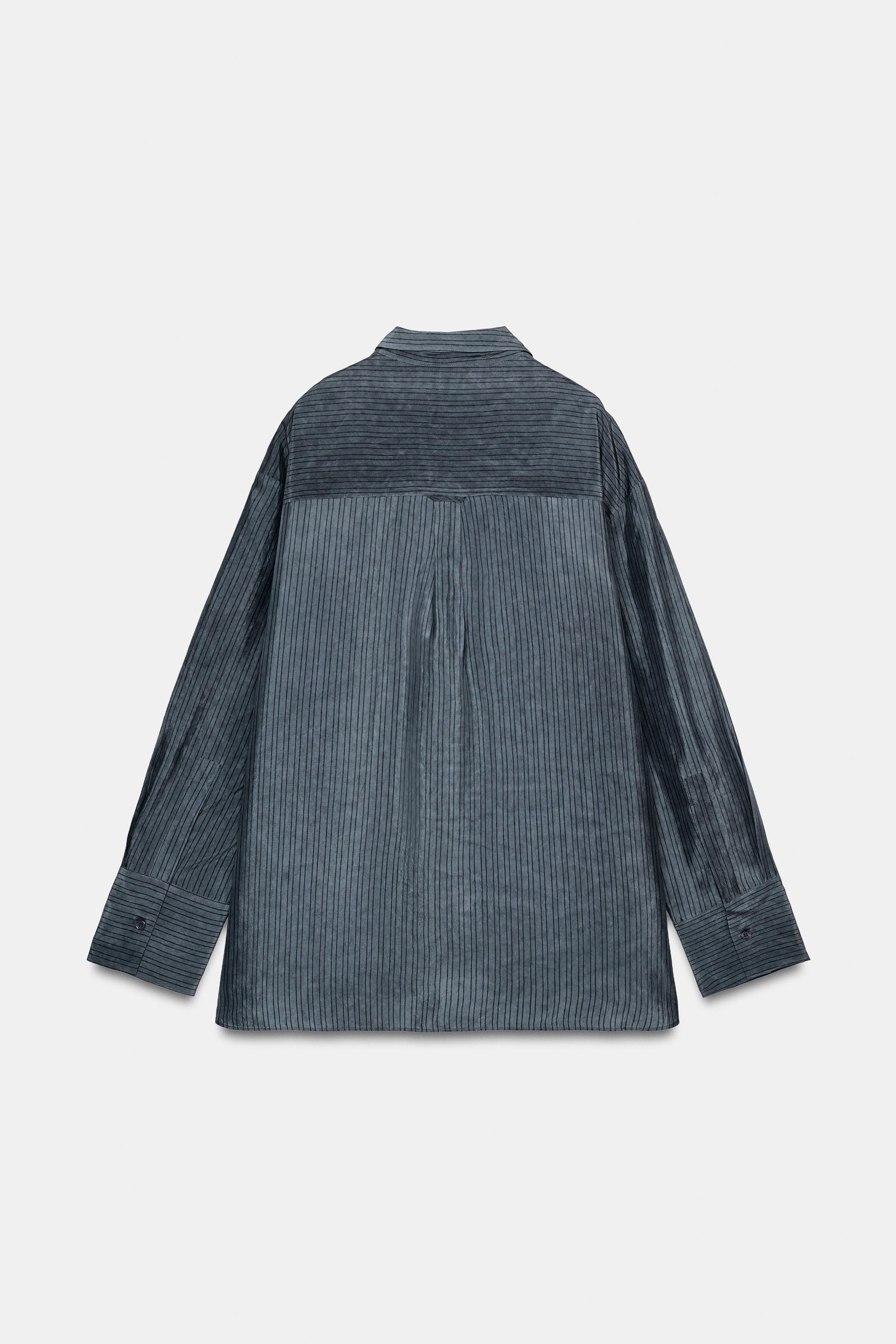 OVERSIZED FLOWY STRIPED SHIRT ZW COLLECTION