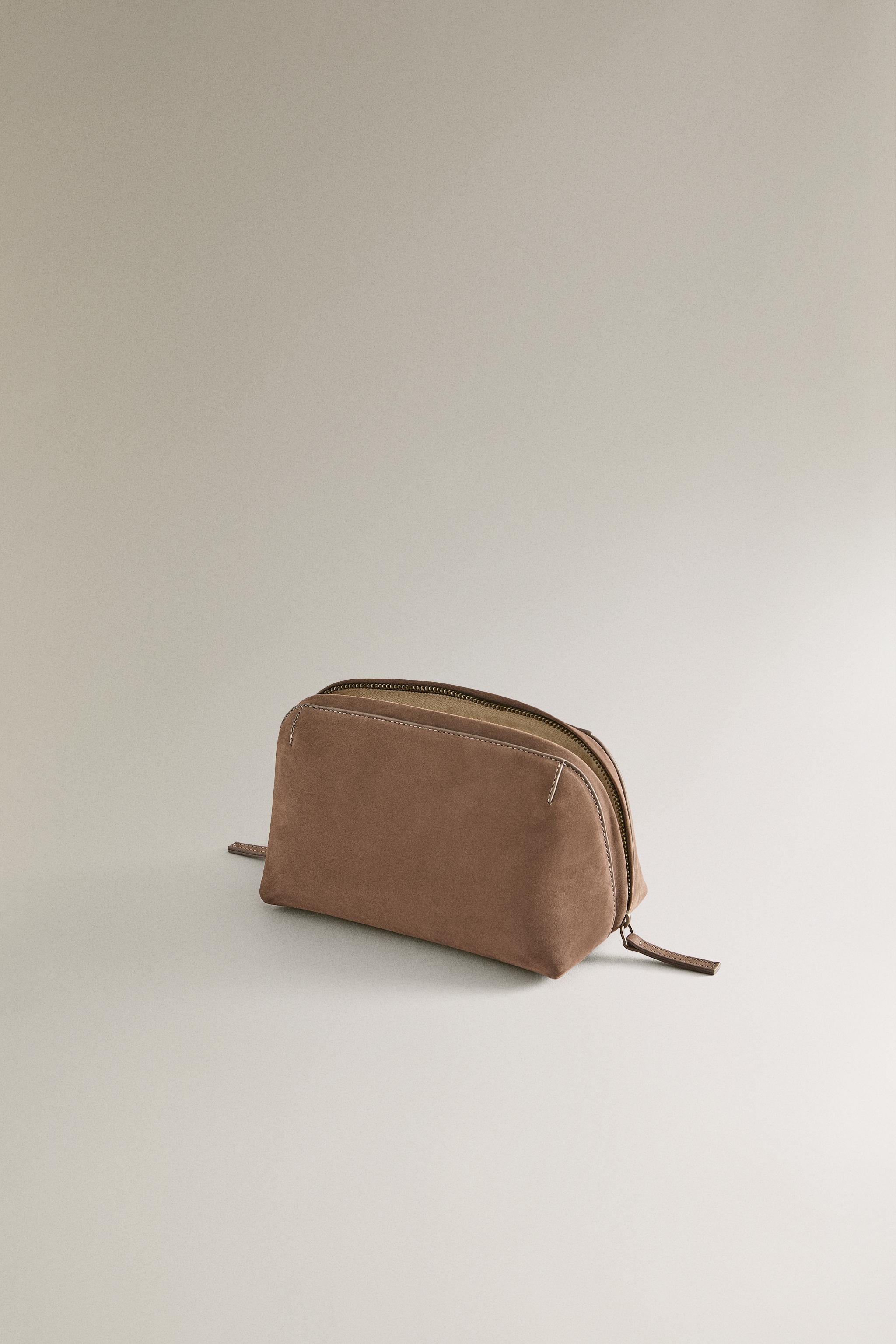 TROUSSE DE TOILETTE CUIR NUBUCK