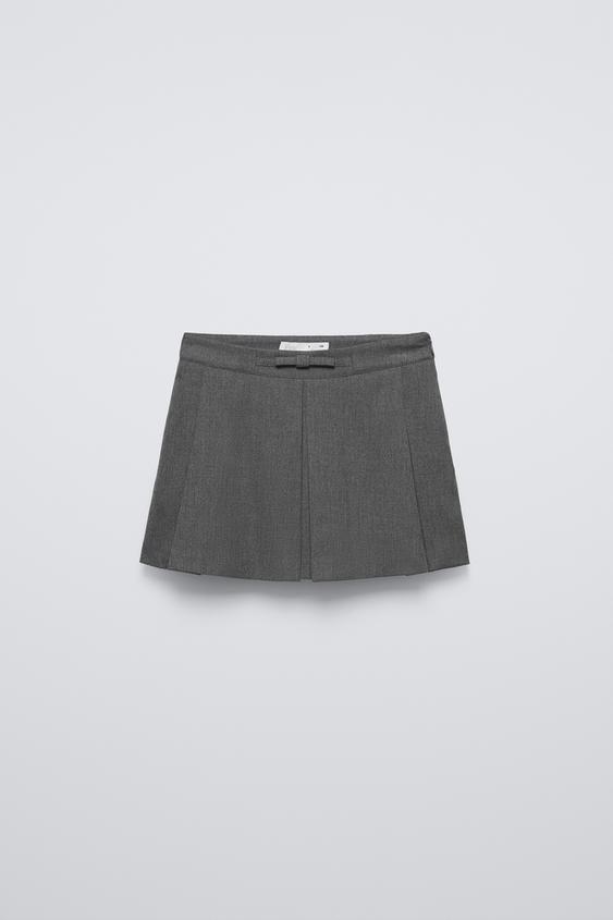 TIED SKORT Gray ZARA United States