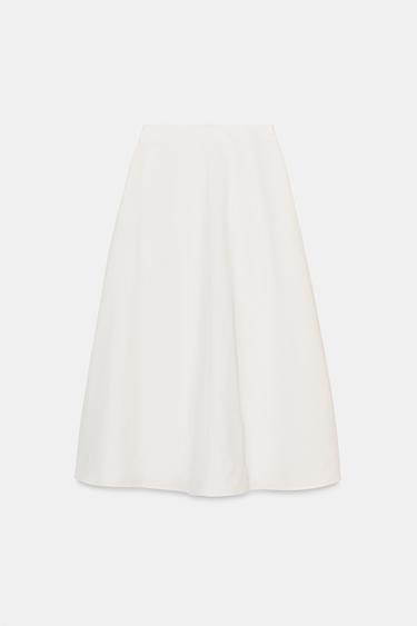 BUCKLE PAREO MIDI SKIRT - White by Zara - Image 10