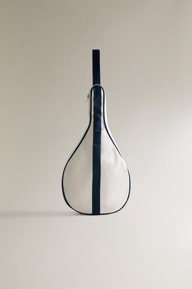 CANVAS PADEL RACKET CASE - Ecru / Blue by Zara - Image 0