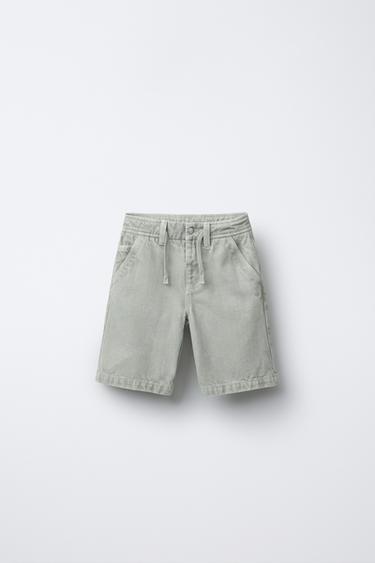 Zara DISTRESSED SHORTS - Light blue - Image 0