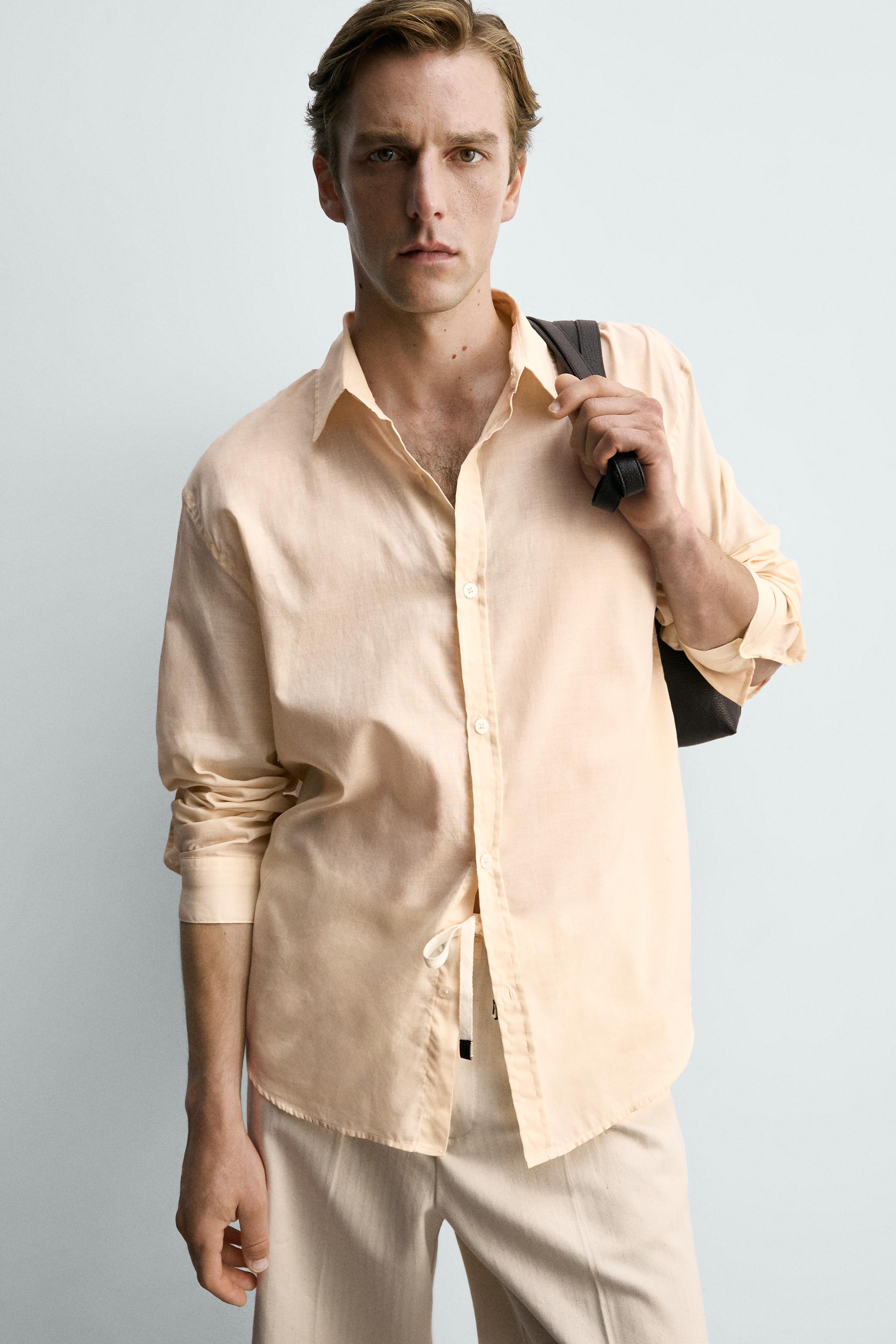 RELAXED FIT SEMI-SHEER SHIRT