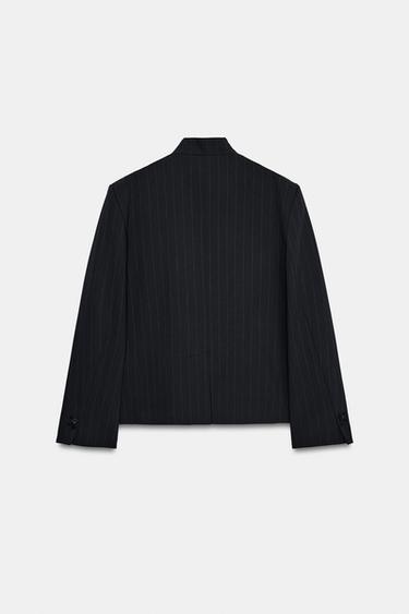 HIGH NECK PINSTRIPE BLAZER ZW COLLECTION - striped by Zara - Image 5