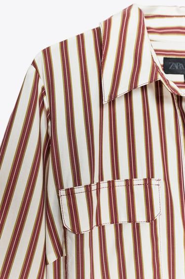 STRIPED SHIRT DRESS ZW COLLECTION - striped by Zara - Image 7