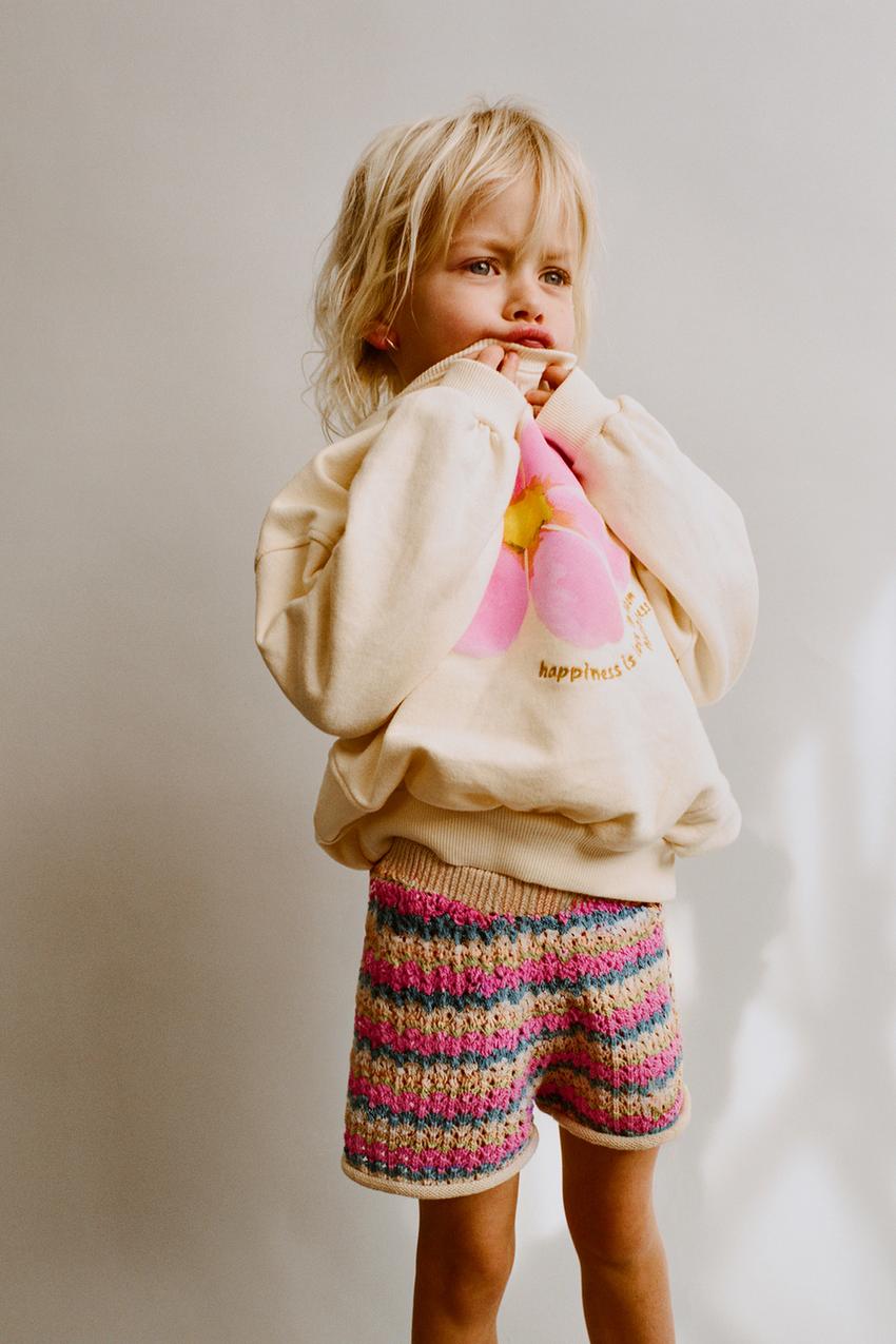 FLORAL EMBROIDERED TEXT SWEATSHIRT
