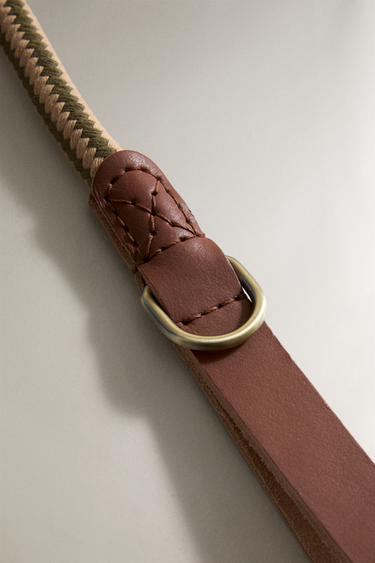 LAISSE EN CUIR POUR CHIENS - Vert de Zara - Image 3