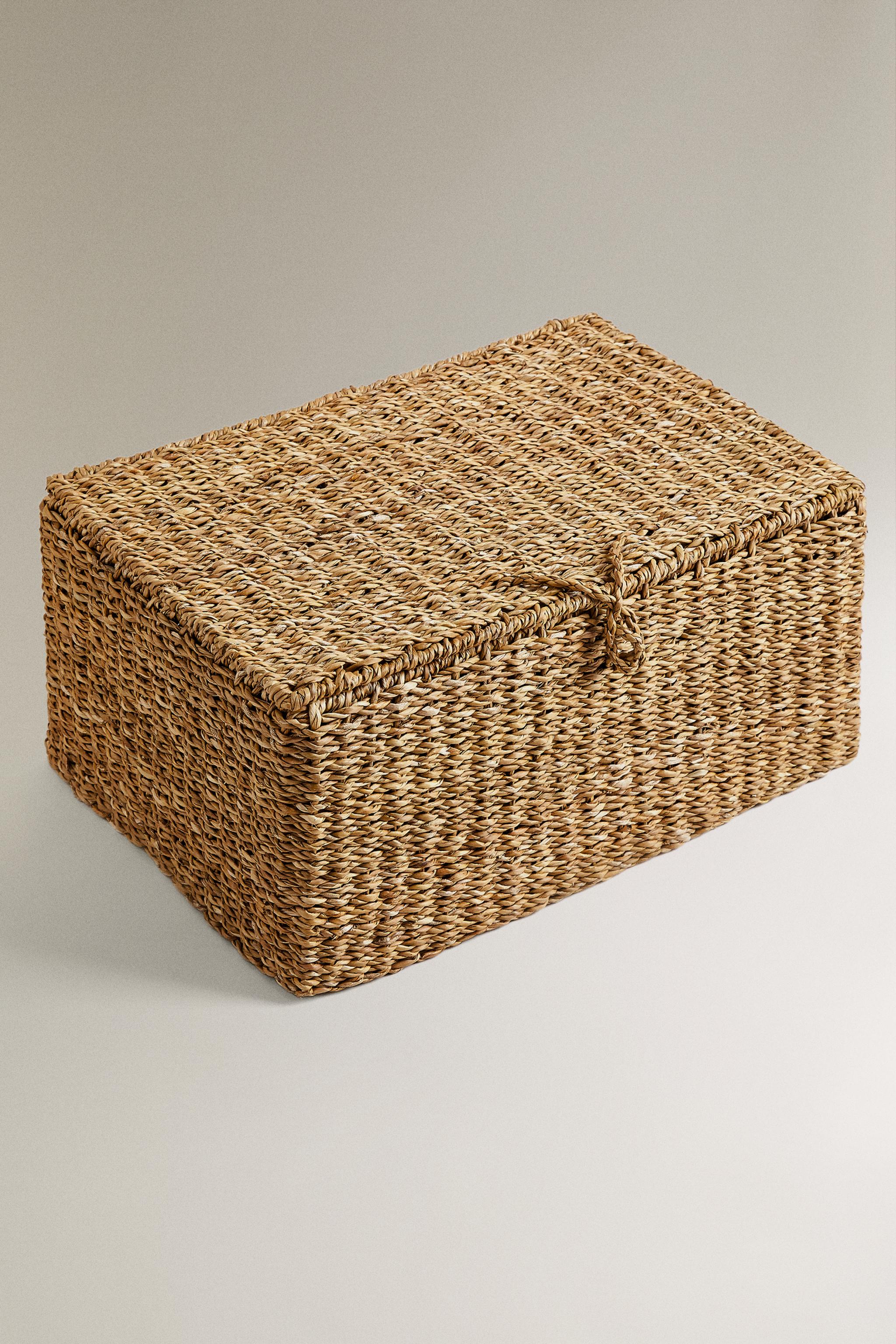 SEAGRASS BASKET WITH LID