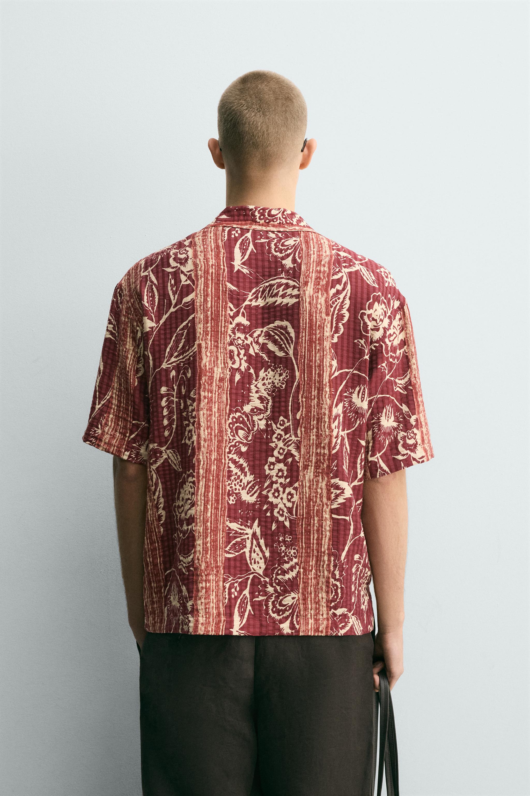 PRINTED STRIPED JACQUARD SHIRT